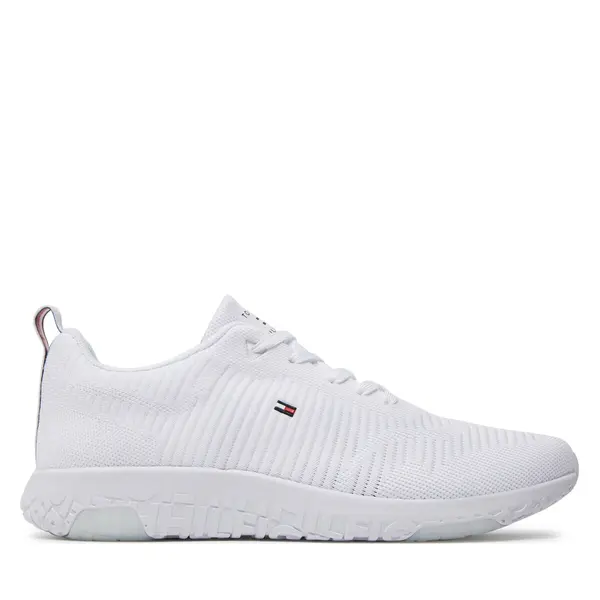 Tommy Hilfiger Tenisice Tommy Hilfiger Corporate Knit Rib Runner FM0FM02838 Bijela