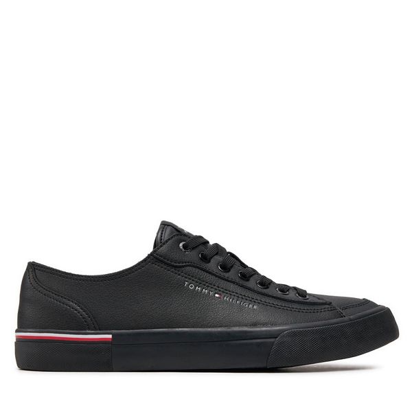 Tommy Hilfiger Tenisice Tommy Hilfiger Corporate Vulc Leather FM0FM04953 Black BDS