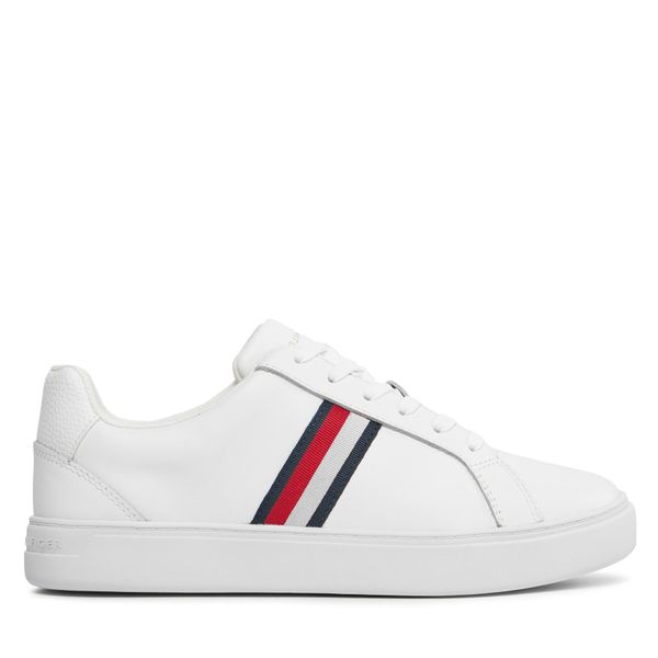 Tommy Hilfiger Tenisice Tommy Hilfiger Essential Court Sneaker Stripes FW0FW07779 Bijela