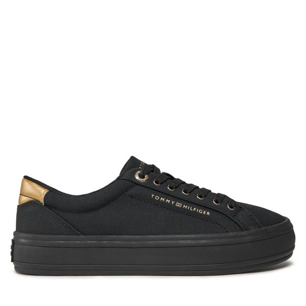 Tommy Hilfiger Tenisice Tommy Hilfiger Essential Vulc Canvas Sneaker FW0FW07682 Black BDS