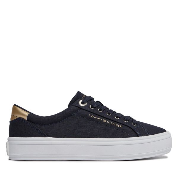 Tommy Hilfiger Tenisice Tommy Hilfiger Essential Vulc Canvas Sneaker FW0FW07682 Tamnoplava