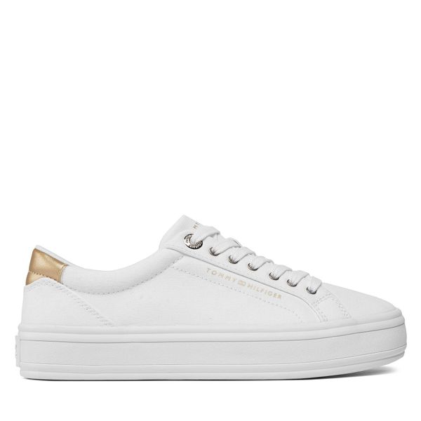 Tommy Hilfiger Tenisice Tommy Hilfiger Essential Vulc Canvas Sneaker FW0FW07682 White YBS