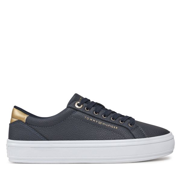 Tommy Hilfiger Tenisice Tommy Hilfiger Essential Vulc Leather Sneaker FW0FW07778 Space Blue DW6