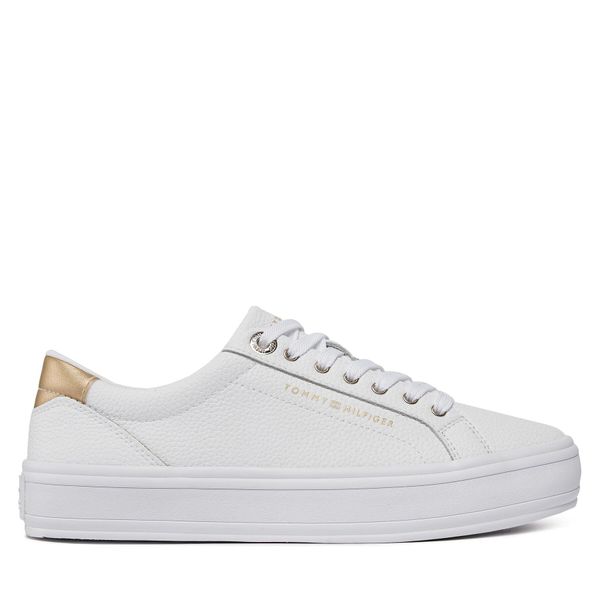 Tommy Hilfiger Tenisice Tommy Hilfiger Essential Vulc Leather Sneaker FW0FW07778 White YBS