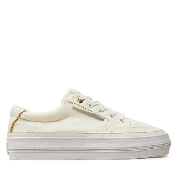 Tommy Hilfiger Tenisice Tommy Hilfiger Essential Vulc Textile Sneaker FW0FW08323 Écru