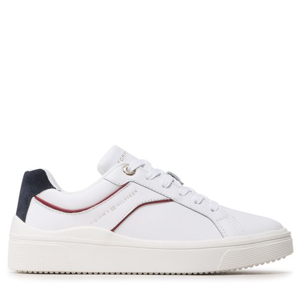 Tommy Hilfiger Tenisice Tommy Hilfiger Feminine Court FW0FW07122 White/Rwb 0K9