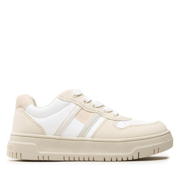 Tommy Hilfiger Tenisice Tommy Hilfiger Flag Low Cut Lace-Up Sneaker T3X9-32870-1467 M Beige/White X044