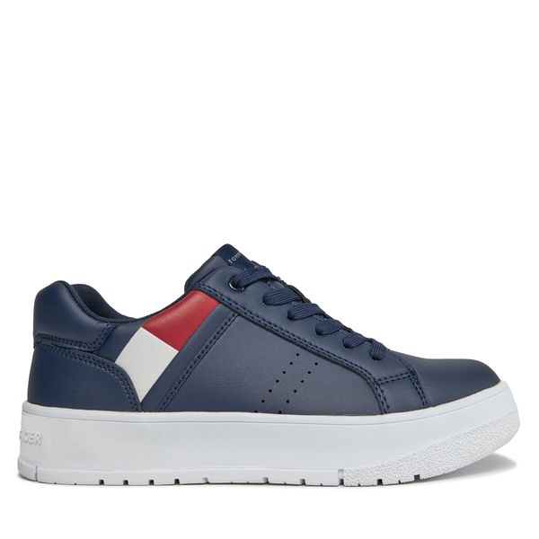 Tommy Hilfiger Tenisice Tommy Hilfiger Flag Low Cut Lace-Up Sneaker T3X9-33356-1355 S Tamnoplava