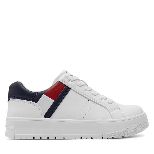 Tommy Hilfiger Tenisice Tommy Hilfiger Flag Low Cut Lace-Up T3X9-33356-1355 S Bijela