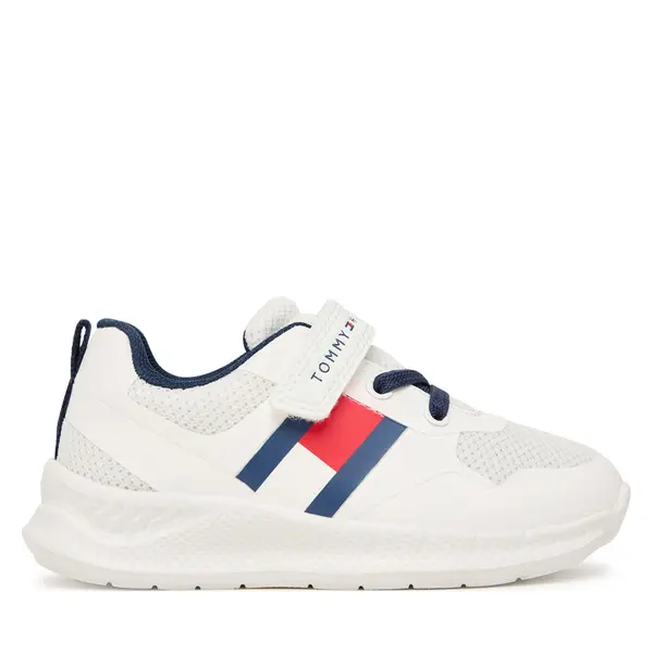 Tommy Hilfiger Tenisice Tommy Hilfiger Flag Low Cut Lace-Up/Velcro T1X9-34369-1843 M Bijela