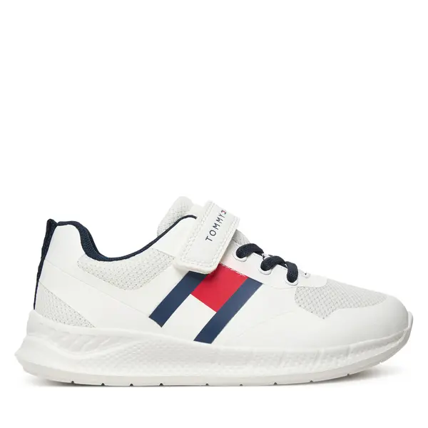 Tommy Hilfiger Tenisice Tommy Hilfiger Flag Low Cut Lace-Up/Velcro T1X9-34369-1843 S Bijela