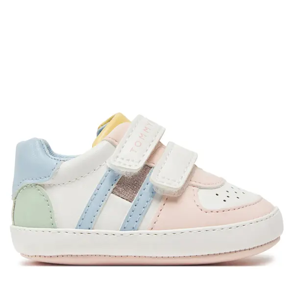 Tommy Hilfiger Tenisice Tommy Hilfiger Flag Low Cut Velcro T0A9-33720-1528 Bijela