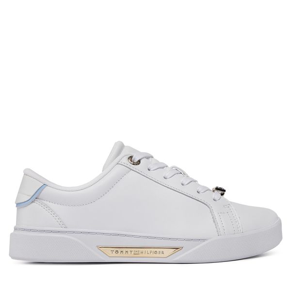 Tommy Hilfiger Tenisice Tommy Hilfiger Golden Hw Court Sneaker FW0FW07702 White/Well Water 0K6