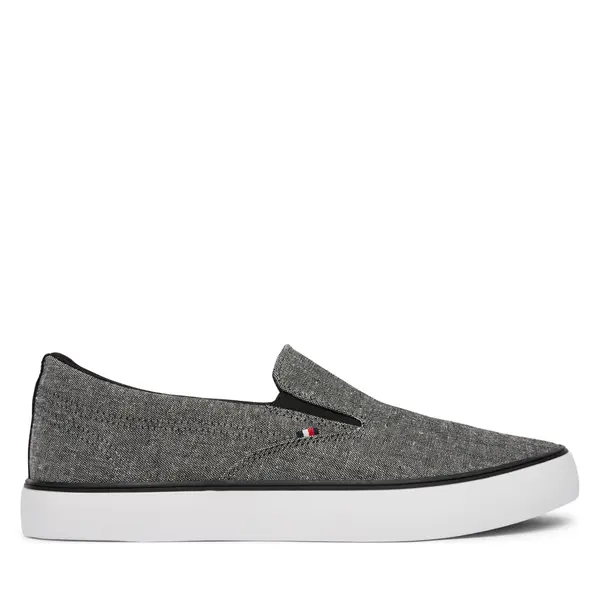 Tommy Hilfiger Tenisice Tommy Hilfiger Harlem Core Ii Slip On Chambray FM0FM05819 Siva