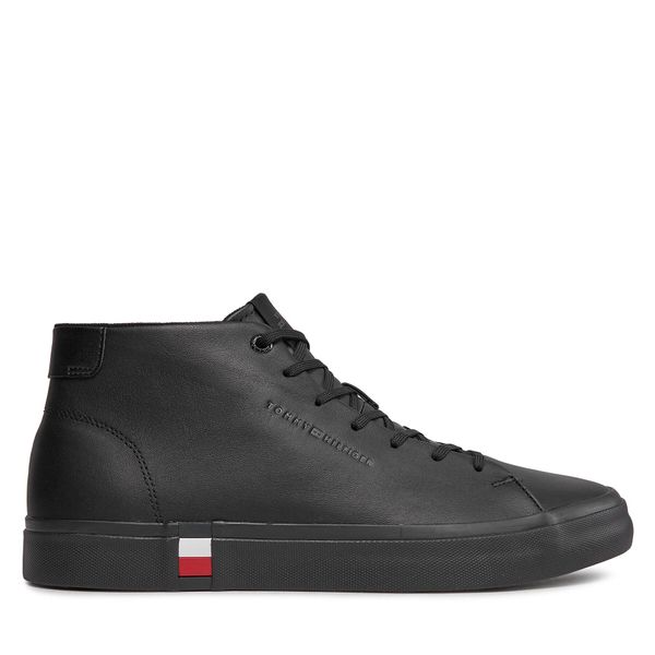 Tommy Hilfiger Tenisice Tommy Hilfiger Hi Vulc Leather Detail FM0FM05045 Black BDS