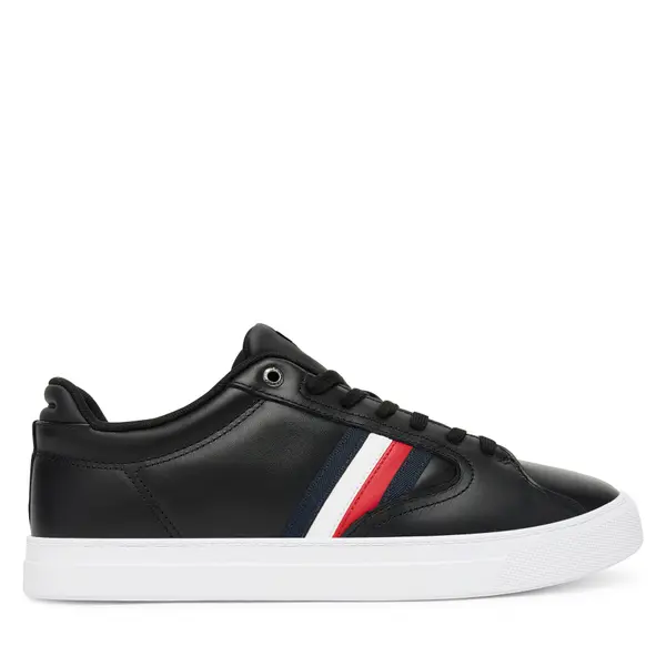 Tommy Hilfiger Tenisice Tommy Hilfiger Icon Court Stripes FM0FM05628 Crna
