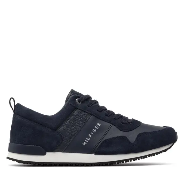 Tommy Hilfiger Tenisice Tommy Hilfiger Iconic Leather Suede Mix Runner FM0FM00924 Tamnoplava