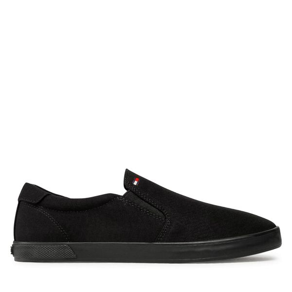 Tommy Hilfiger Tenisice Tommy Hilfiger Iconic Slip On FM0FM00597 Triple Black 0GK