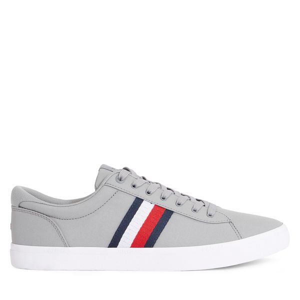 Tommy Hilfiger Tenisice Tommy Hilfiger Iconic Vulc Stripes Mesh FM0FM05072 Antique Silver PRT