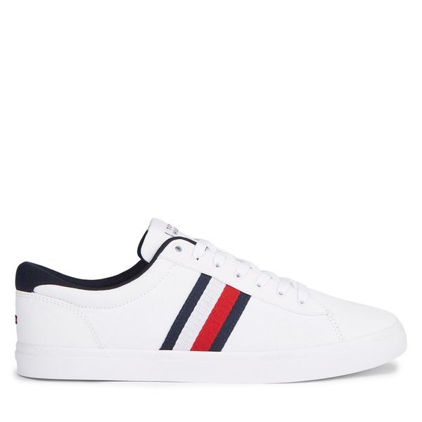 Tommy Hilfiger Tenisice Tommy Hilfiger Iconic Vulc Stripes Mesh FM0FM05072 White YBS