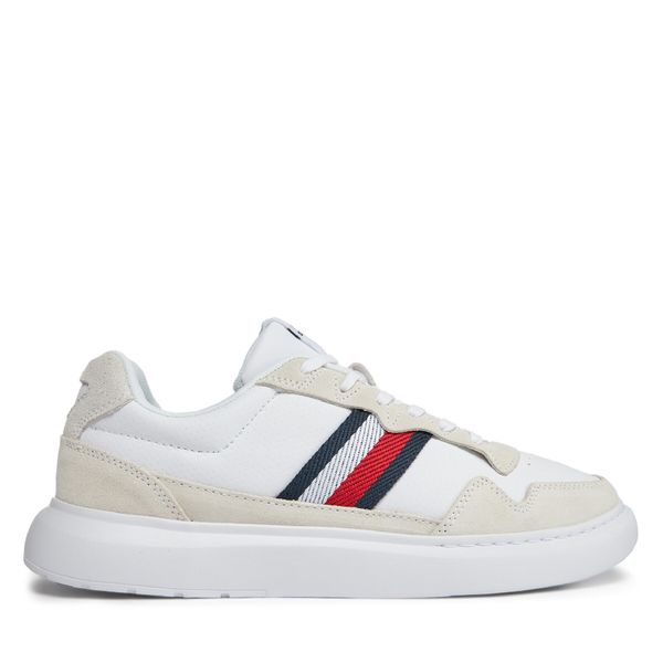 Tommy Hilfiger Tenisice Tommy Hilfiger Light Cupsole Lth Mix Stripes FM0FM04889 White YBS