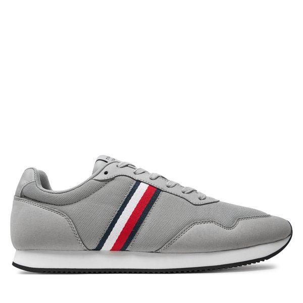Tommy Hilfiger Tenisice Tommy Hilfiger Lo Runner Mix FM0FM04958 Siva
