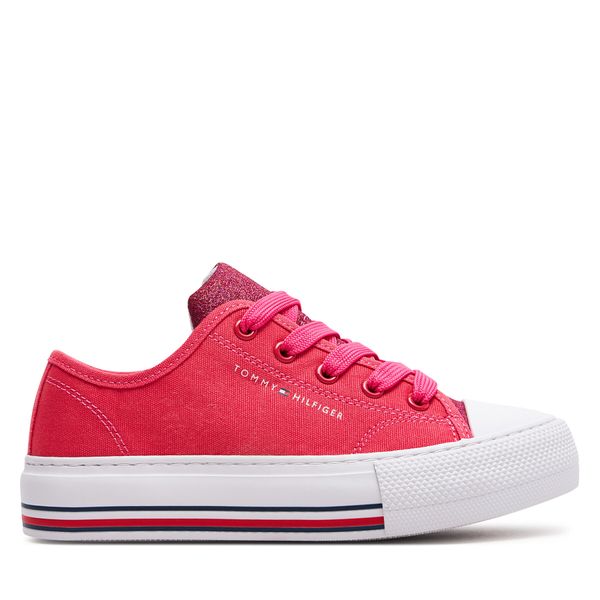 Tommy Hilfiger Tenisice Tommy Hilfiger Low Cut Lace-Up Sneaker T3A9-33185-1687 M Magenta 385