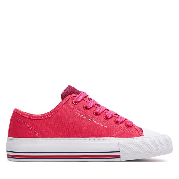 Tommy Hilfiger Tenisice Tommy Hilfiger Low Cut Lace-Up Sneaker T3A9-33185-1687 S Magenta 385