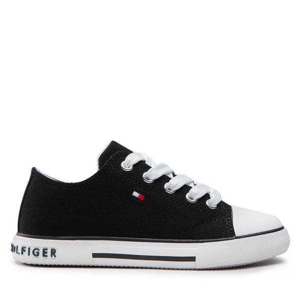 Tommy Hilfiger Tenisice Tommy Hilfiger Low Cut Lace-Up Sneaker T3X4-32207-0890 M Crna