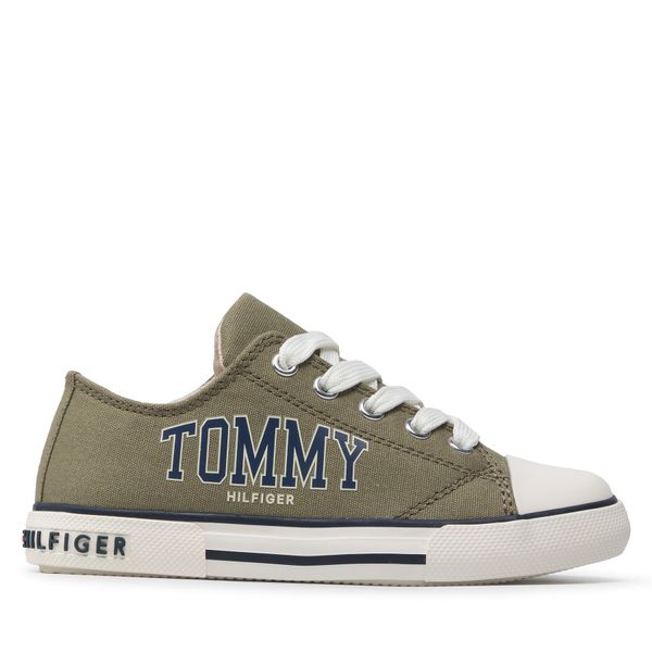 Tommy Hilfiger Tenisice Tommy Hilfiger Low Cut Lace-Up Sneaker T3X4-32208-1352 M Military Green 414