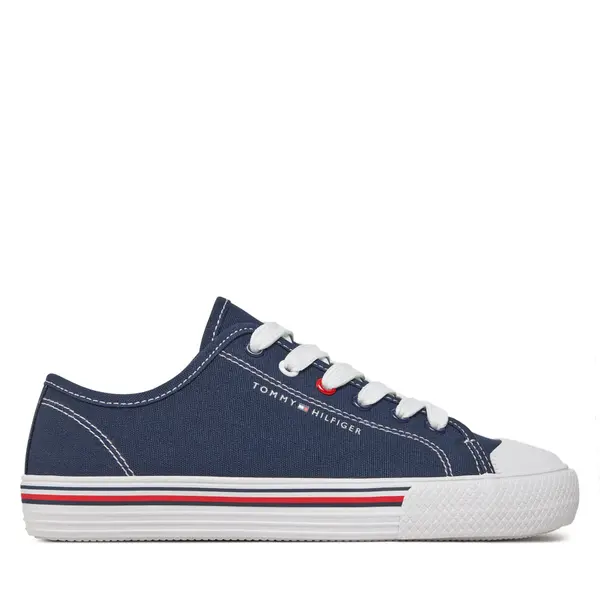 Tommy Hilfiger Tenisice Tommy Hilfiger Low Cut Lace Up Sneaker T3X9-33324-0890 S Tamnoplava