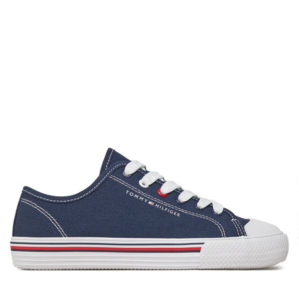 Tommy Hilfiger Tenisice Tommy Hilfiger Low Cut Lace Up Sneaker T3X9-33324-0890 S Tamnoplava