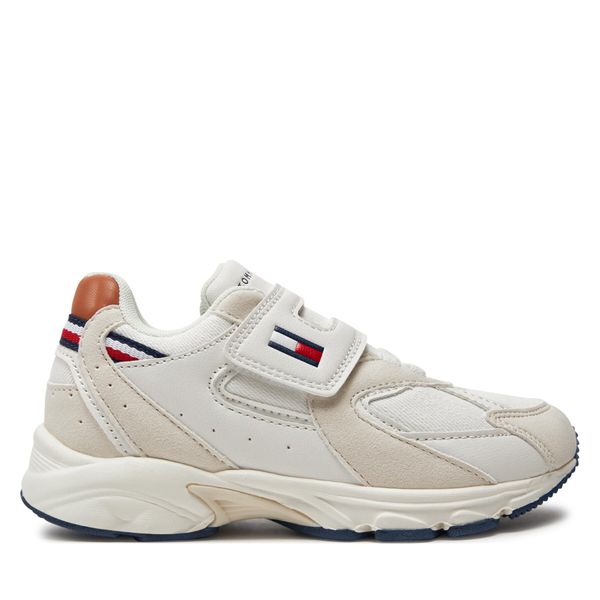 Tommy Hilfiger Tenisice Tommy Hilfiger Low Cut Lace-Up/Velcro Sneaker T1B9-33386-1729 M Bijela