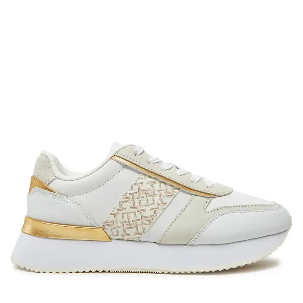 Tommy Hilfiger Tenisice Tommy Hilfiger Lux Monogram Runner FW0FW08387 Bijela
