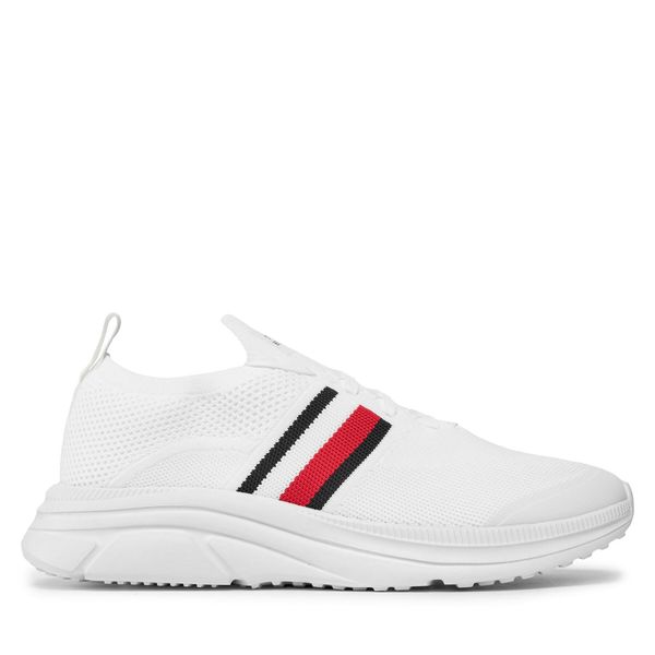 Tommy Hilfiger Tenisice Tommy Hilfiger Modern Runner Knit Stripes Ess FM0FM04798 Bijela