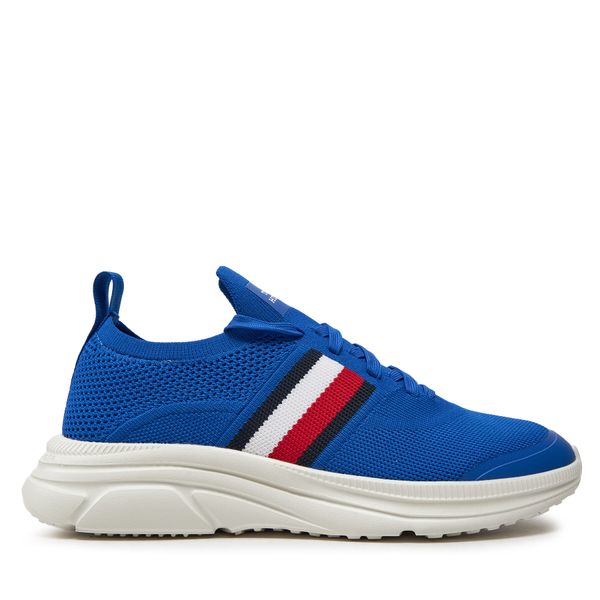 Tommy Hilfiger Tenisice Tommy Hilfiger Modern Runner Knit Stripes Ess FM0FM04798 Ultra Blue C66