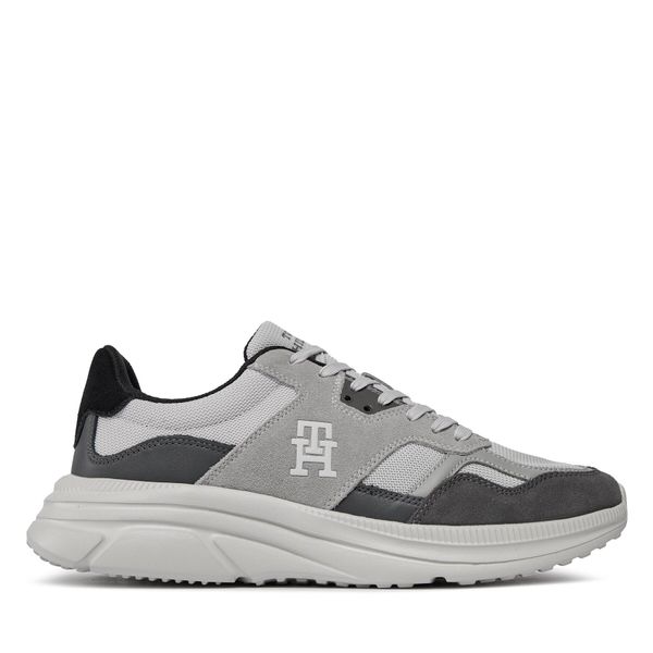 Tommy Hilfiger Tenisice Tommy Hilfiger Modern Runner Lth Mix FM0FM04878 Antique Silver PRT