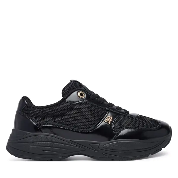 Tommy Hilfiger Tenisice Tommy Hilfiger Modern Runner Shiny Leather FW0FW09413 Crna