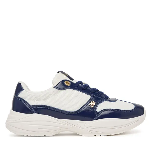 Tommy Hilfiger Tenisice Tommy Hilfiger Modern Runner Shiny Leather FW0FW09413 Tamnoplava