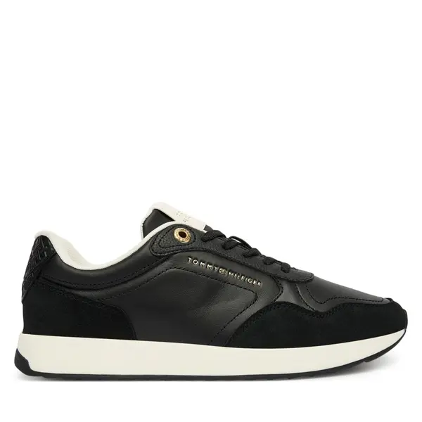 Tommy Hilfiger Tenisice Tommy Hilfiger Monogram Mix Material Runner FW0FW09267 Crna