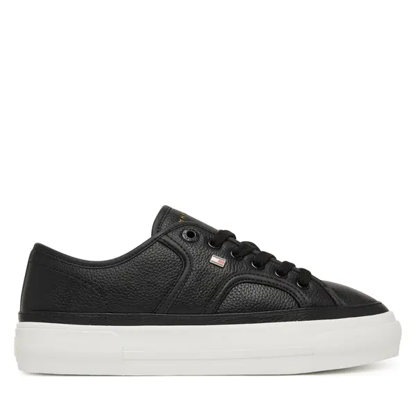 Tommy Hilfiger Tenisice Tommy Hilfiger Platform Vulc Piping Ltr FW0FW09393 Crna