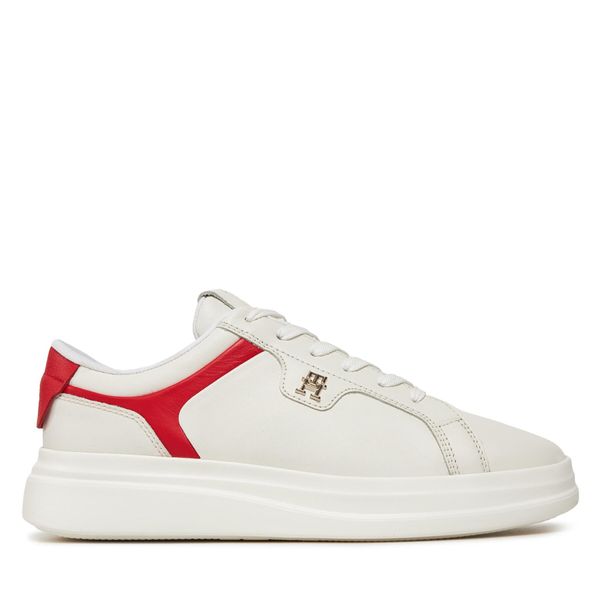 Tommy Hilfiger Tenisice Tommy Hilfiger Pointy Court Sneaker FW0FW07460 Ecru/Fierce Red 0K5