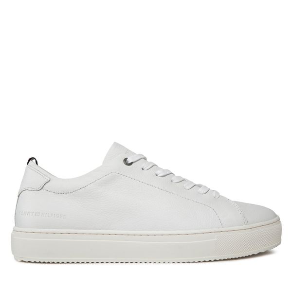 Tommy Hilfiger Tenisice Tommy Hilfiger Premium Cupsole Grained Lth FM0FM04893 Bijela