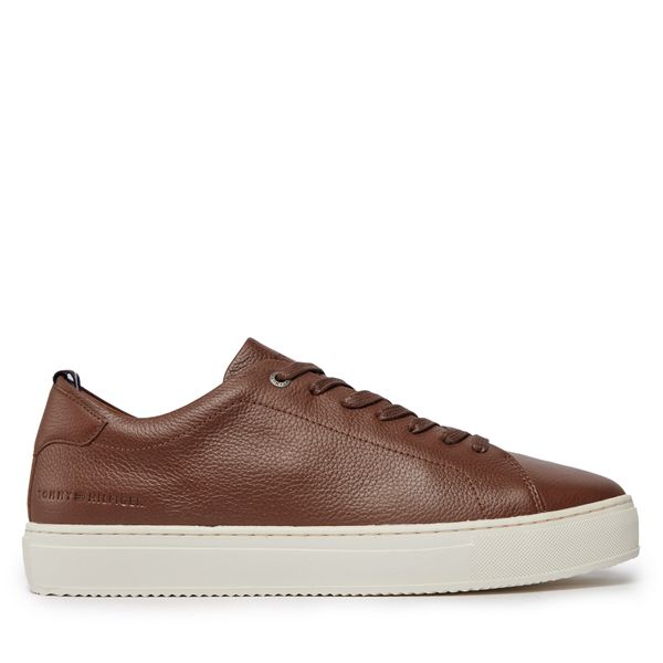 Tommy Hilfiger Tenisice Tommy Hilfiger Premium Cupsole Grained Lth FM0FM04893 Winter Cognac GVI