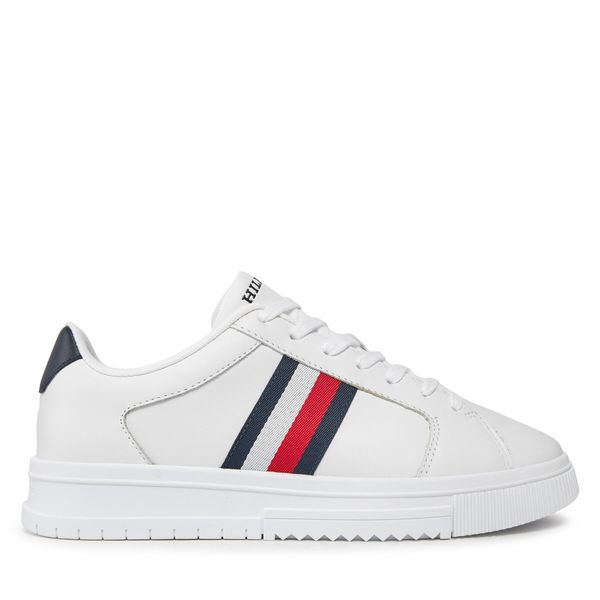 Tommy Hilfiger Tenisice Tommy Hilfiger Supercup Lth Stripes Ess FM0FM04895 Bijela