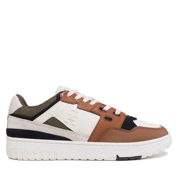 Tommy Hilfiger Tenisice Tommy Hilfiger Th Basket Better Ii Lth Mix FM0FM04794 Natural Cognac GTU
