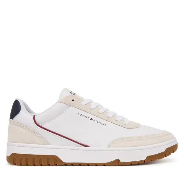 Tommy Hilfiger Tenisice Tommy Hilfiger Th Basket Core Leather Suede Mix FM0FM05881 Bijela