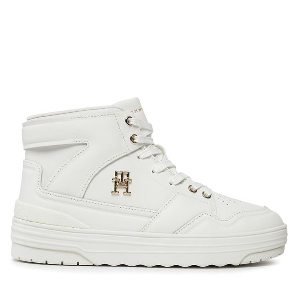 Tommy Hilfiger Tenisice Tommy Hilfiger Th Basket Hi FW0FW07757 Écru