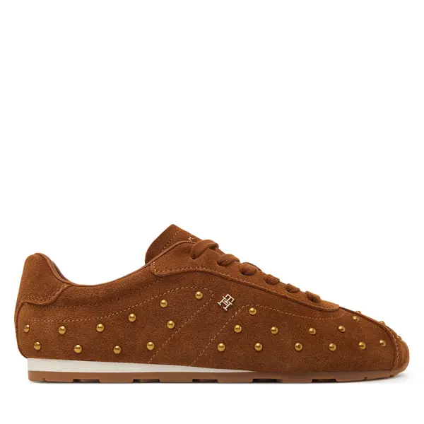 Tommy Hilfiger Tenisice Tommy Hilfiger Th Bella Low Profile Studs FW0FW09882 Smeđa