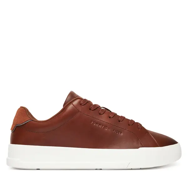 Tommy Hilfiger Tenisice Tommy Hilfiger Th Court Core Cognac FM0FM05729 Smeđa